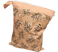 Hixingo Sac à Couches Lavables, Réutilisable Sac à Maillot Mouillé 30x40cm Organiseur Pochette Couche, Imperméable Eclair Wetbag de Voyage pour Les Plage Piscine (Feuille Verte 013,2 Packs)