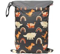 Hixingo Sac à Couches Lavables, Réutilisable Sac à Maillot Mouillé 30x40cm Organiseur Pochette Couche, Imperméable Eclair Wetbag de Voyage pour Les Plage Piscine (Dessin animé 1,2 Packs)