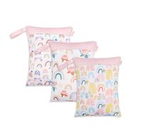 Hixingo Sac à Couches Lavables, Réutilisable Sac à Maillot Mouillé 30x40cm Organiseur Pochette Couche, Imperméable Eclair Wetbag de Voyage pour Les Plage Piscine (Modèle de Style 12,3 Packs)