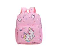 Hixingo Sac à dos pour Enfants Garçon et Fille, Unisexe Durable et Léger Ados Cartable pour Maternelle Primaire Campings Voyage (26x11x31cm,Rose)
