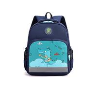 Hixingo Sac à dos pour Enfants Garçon et Fille, Unisexe Durable et Léger Ados Cartable pour Maternelle Primaire Campings Voyage (27x14x34cm,Bleu marine)