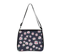 Hixingo Sac a Main Femme Grand, Sac Cabas Femme Tote Bag Sac en Toile Femme Shopper Porté Epaule Bandoulière Sac à Main Pliable pour l'école, Travail, Shopping, Classic Fleurs (Marguerite,22*20*7cm)