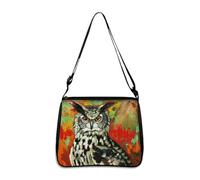 Hixingo Sac a Main Femme Grand, Sac Cabas Femme Tote Bag Sac en Toile Femme Shopper Porté Epaule Bandoulière Sac à Main Pliable pour l'école, Travail, Shopping, 3D Hibou (Graffiti,28 * 24 * 7cm)