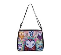 Hixingo Sac a Main Femme Grand, Sac Cabas Femme Tote Bag Sac en Toile Femme Shopper Porté Epaule Bandoulière Sac à Main Pliable pour l'école, Travail, Shopping, 3D Hibou (Rêveur,22 * 20 * 7cm)