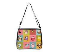 Hixingo Sac a Main Femme Grand, Sac Cabas Femme Tote Bag Sac en Toile Femme Shopper Porté Epaule Bandoulière Sac à Main Pliable pour l'école, Travail, Shopping, 3D Hibou (Dessin animé,22 * 20 * 7cm)