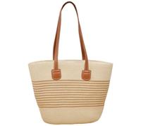Hixingo Sac de Plage Paille XXL Femme Homme, Grand Sac de Plage en Été Cabas de Piscine Pliable Léger Beach Tote Bag pour Vacances, Gymnase, Voyage, Shopping (25 * 8 * 27CM,Paille 3)