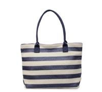 Hixingo Sac de Plage Paille XXL Femme Homme, Grand Sac de Plage en Été Cabas de Piscine Pliable Léger Beach Tote Bag pour Vacances, Gymnase, Voyage, Shopping (45 * 14 * 31cm,Bleu)