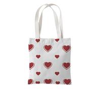 Hixingo Sac de Plage Toile XXL Femme Homme, Grand Sac de Plage en Été Cabas de Piscine Pliable Léger Beach Tote Bag pour Vacances, Gymnase, Voyage, Shopping (37 * 33cm,Cœur rouge 1)