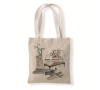 Hixingo Sac de Plage Toile XXL Femme Homme, Grand Sac de Plage en Été Cabas de Piscine Pliable Léger Beach Tote Bag pour Vacances, Gymnase, Voyage, Shopping (37 * 33cm,Fleur 6)