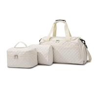 Hixingo Sac de Sport pour Femme et Homme, Sac de Voyage Week-End Pliable Cabine 35 litres Grand Volume pour Les Voyages d'affaires et Les Escapades du Weekend (Blanc,52x24x25cm)