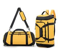 Hixingo Sac de Sport pour Femme et Homme, Sac de Voyage Week-End Pliable Cabine 35 litres Grand Volume pour Les Voyages d'affaires et Les Escapades du Weekend (Jaune,50x22x25cm)