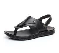 Hixingo Sandalen Herren Leder Elegant Sommer, Trekkingsandalen Herren leder Leichte Bequeme mit Klettverschluss Riemen Rutschfeste Sohle für Wandern Pool Urlaub (CS2681 Brun,38)