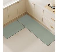 Hixingo Tapis Cuisine Antidérapant Absorbant Diatomite Tapis de Cuisine, Tapis Cuisine Devant Evier Couleur Unie, Lavable Tapis de Bain Tapis Vaisselle Tapis Douche (Vert Sauge,40x60cm)