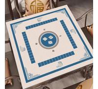 Hixingo Tapis de Mahjong Antidérapant Épais 2.5mm, Tapis de Table de Jeu Professionnel Antibruit pour Dominos et Cartes, Protège-Table de Couleurs Unies (Bleu 615,60x60cm)