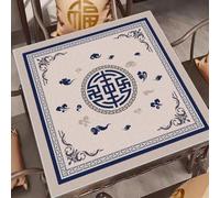 Hixingo Tapis de Mahjong Antidérapant Épais 2.5mm, Tapis de Table de Jeu Professionnel Antibruit pour Dominos et Cartes, Protège-Table de Couleurs Unies (Nuages 615,120x120cm)