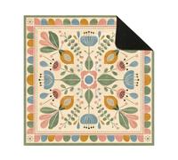 Hixingo Tapis de Mahjong Pliable et Portable 50-90cm l'art Milieu Siècle (Style 2,80x80cm)
