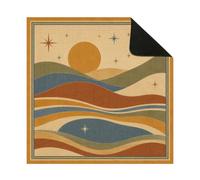 Hixingo Tapis de Mahjong Pliable et Portable 50-90cm l'art Milieu Siècle (Style 5,80x80cm)