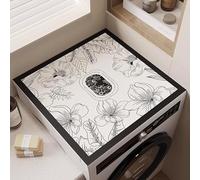 Hixingo Tapis de Protection pour Dessus de Machine à Laver, Housse de Machine à Laver Antidérapant et Résistant aux Rayures pour Buanderie Réfrigérateur et Cuisine (Blanc crème 2,40x60cm)