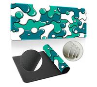 Hixingo Tapis de Souris XXL, 3D Bulles Multicolores, Tapis de Souris Gamer, Tapis Souris avec Bords Cousus, Tapis de Souris en Base Antidérapante Convient pour Gaming (1200x600x3mm,Turquoise)