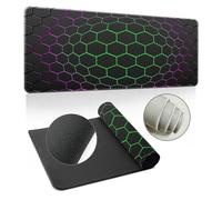 Hixingo Tapis de Souris XXL, 3D Couleur nid d'abeille, Tapis de Souris Gamer, Tapis Souris avec Bords Cousus, Tapis de Souris en Base Antidérapante Convient pour Gaming (1200x600x3mm,Vert)