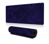 Hixingo Tapis de Souris XXL, Tapis de Souris Gamer, 3D Lignes de Contour Abstraites Tapis Souris avec Bords Cousus, Tapis de Souris en Base Antidérapante Convient pour Gaming (900x400x3mm,Violet)