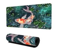 Hixingo Tapis de Souris XXL/XL/L, 3D Imprimé Carpe Tapis de Souris Gamer, Accessoire Bureau avec Bords Cousus, Mouse Pad en Base Antidérapante, Convient pour Gaming (Décor 6,800x300x3mm)