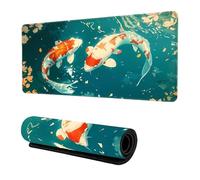 Hixingo Tapis de Souris XXL/XL/L, 3D Imprimé Carpe Tapis de Souris Gamer, Accessoire Bureau avec Bords Cousus, Mouse Pad en Base Antidérapante, Convient pour Gaming (Décor 7,1000x500x3mm)