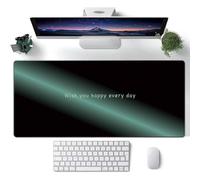 Hixingo Tapis de Souris XXL/XL/L, Gradient Aurora Tapis de Souris Gamer, Accessoire Bureau avec Bords Cousus, Mouse Pad en Base Antidérapante, Convient pour Gaming (Vert 2,800x300x3mm)