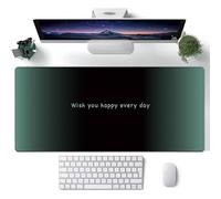Hixingo Tapis de Souris XXL/XL/L, Gradient Aurora Tapis de Souris Gamer, Accessoire Bureau avec Bords Cousus, Mouse Pad en Base Antidérapante, Convient pour Gaming (Vert 3,1000x500x3mm)