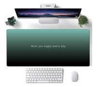 Hixingo Tapis de Souris XXL/XL/L, Gradient Aurora Tapis de Souris Gamer, Accessoire Bureau avec Bords Cousus, Mouse Pad en Base Antidérapante, Convient pour Gaming (Vert 4,1000x500x3mm)