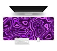 Hixingo Tapis de Souris XXL/XL/L, Impression de Graffiti Abstrait Tapis de Souris en Base Antidérapante, Tapis de Souris Gamer, Tapis Souris avec Bords Cousus Abstrait (Violet,1000x500x3mm)