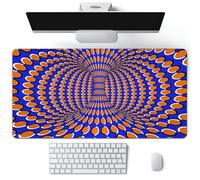 Hixingo Tapis de Souris XXL/XL/L, Tapis de Souris Gamer, 3D Illusions d'optique Tapis Souris avec Bords Cousus, Tapis de Souris en Base Antidérapante Convient (Orange,1000x500x3mm)