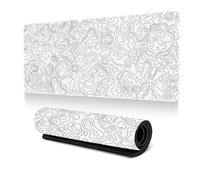 Hixingo Tapis de Souris XXL/XL/L, Tapis de Souris Gamer, Paysage Rétro Tapis Souris avec Bords Cousus, Tapis de Souris en Base Antidérapante Convient pour Gaming (Pavillon,700x300x3mm)