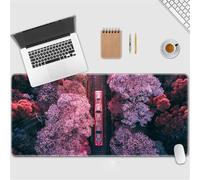 Hixingo Tapis de Souris XXL/XL/L, Train Sakura Rose, Tapis de Souris Gamer, Tapis Souris avec Bords Cousus, Tapis de Souris en Base Antidérapante, Convient pour Gaming, Bureau (Sakura 8,600x300x3mm)