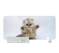 Hixingo Tapis de Souris XXL/XL, Tapis de Souris Gamer, 3D Série Chaton Tapis Souris avec Bords Cousus, Tapis de Souris en Base Antidérapante, Convient pour Gaming, Maison (800x300x3mm,Chaton)