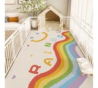 Hixingo Tapis Gamelle Chat et Chien, PVC Tapis Nourriture Eau Chien & Chat Absorbant Antidérapant Carpet Animaux de Compagnie Lavable Facile à Nettoyer (Coloré,140 * 200cm)