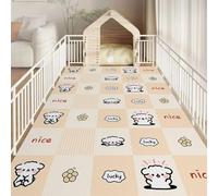 Hixingo Tapis Gamelle Chat et Chien, PVC Tapis Nourriture Eau Chien & Chat Absorbant Antidérapant Carpet Animaux de Compagnie Lavable Facile à Nettoyer (Fleurs Jaunes,60 * 90cm)