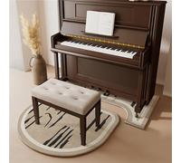 Hixingo Tapis Insonorisant pour Piano Droit, Tapis de Piano Acoustique Insonorisant Antidérapant Isolation Moquette Acoustique pour Salle de Musique (Ligne Noire,70 * 160cm)