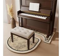 Hixingo Tapis Insonorisant pour Piano Droit, Tapis de Piano Acoustique Insonorisant Antidérapant Isolation Moquette Acoustique TPR pour Salle de Musique (Vintage Floral,70 * 160cm)