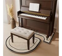 Hixingo Tapis Insonorisant pour Piano Droit, Tapis de Piano Acoustique Insonorisant Antidérapant Isolation Moquette Acoustique TPR pour Salle de Musique (Chic et élégant,110 * 110cm)