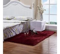 Hixingo Tapis Salon à Poils Longs Élégant, Tapis Chambre Antidérapant Confortable, Rectangle Moquette Shaggy, Moquette en Fourrure Synthétique, Carpet Doux pour Chambre (Bordeaux,60x180cm)