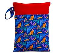Hixingo Wasserdichte Nasstasche, Nasstaschen NASS Trocken Beutel Kinder Wiederverwendbar Wetbag mit Reißverschluss 25x35cm Nassbeutel Kindergarten Wäschesack für Reise (Bleu foncé,2 Pièces)