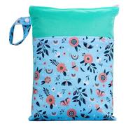 Hixingo Wasserdichte Nasstasche, Nasstaschen NASS Trocken Beutel Kinder Wiederverwendbar Wetbag mit Reißverschluss 25x35cm Nassbeutel Kindergarten Wäschesack für Reise (Plante,4 Pièces)