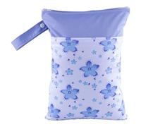 Hixingo Wasserdichte Nasstasche, Nasstaschen NASS Trocken Beutel Kinder Wiederverwendbar Wetbag mit Reißverschluss 25x35cm Nassbeutel Kindergarten Wäschesack für Reise (Fleur,4 Pièces)