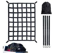 HiXip Filet de Chargement pour galerie de Toit - Filet de Chargement pour Barres de Toit pour camionnettes SUV Petite remorque - Filet de Chargement pour Camion Filet de remorque Utilitaire Filet de
