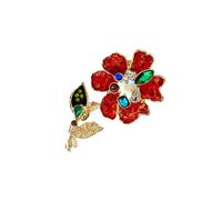 HIXNUG Broche coquelicot rouge pour commémoration, vétérans et événements caritatifs