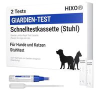 HIXO Giardien Lot de 2 tests rapides pour chien et chat - Test fiable des parasites intestinaux en cas de diarrhée et de giardiose - Pour chiens et chats