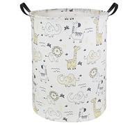 HIYAGON Panier à linge pour bébé - Panier à linge pour chambre d'enfant garçon et fille - Boîte de rangement mignonne pour jouets d'enfants - Décoration de salle d'animaux (animaux)