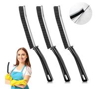 Hiyniaz Lot de 3 brosses de nettoyage en plastique PET à poils durs Noir