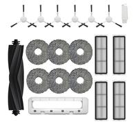 HIYOUNG Accessoires pour Dreame L10s Ultra,L10 Prime,L10s Pro Gen 2/Gen 3,L10s Plus,Xiaomi X20+,1 brosses principales,1 Couvercle de Brosse Principale, 6 brosses latérales, 4 filtres, 6 serpillères
